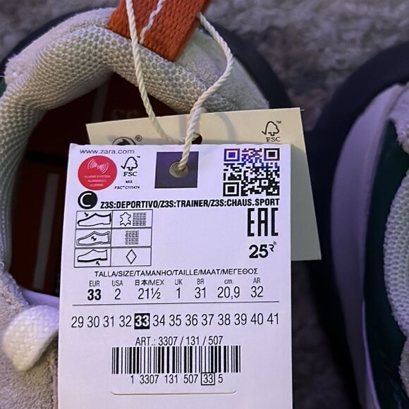 ZARA Kids | Gray | LEATHER SNEAKERS - Picture 8 of 10